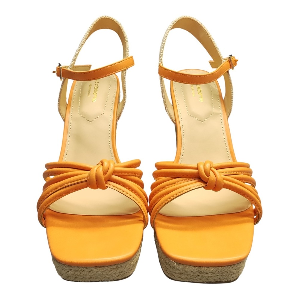 Liz Claiborne Marcos Espadrille Sandals Womens Size 9M Multi Wedge Ankle Strap
